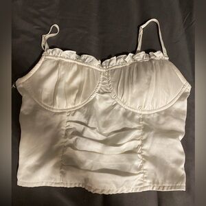 Padded Silk Crop Top